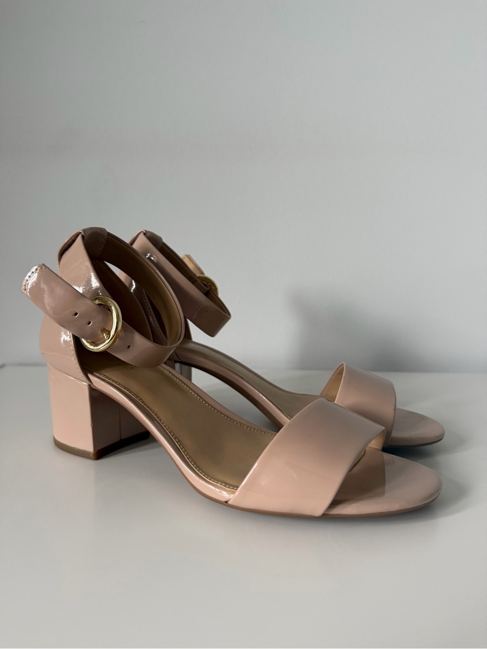 Michael Kors Block Heel Ankle-Strap Sandals